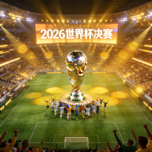 2026世界杯决赛场地与冠军奖杯，大力神杯在球场中央闪耀